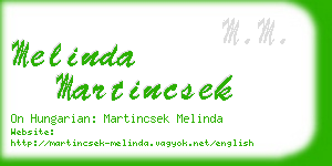 melinda martincsek business card